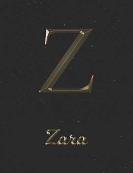 Paperback Zara: 1 Year Daily Planner (12 Months) - Yellow Gold Effect Letter Z Initial First Name - 2020 - 2021 - 365 Pages for Planni Book