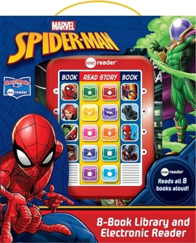 Hardcover Marvel Spider-Man: Me Reader 8-Book Library and Electronic Reader Sound Book Set [With Electronic Me Reader and Battery] Book