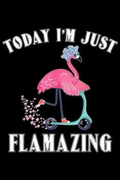 Paperback Today I'm Just Flamazing: Today I'm Just Flamazing Flamingo Cycling Funny Journal/Notebook Blank Lined Ruled 6x9 100 Pages Book