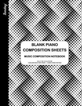 Trendoxy™ - Blank Piano Composition Sheets KIDS Music Composition Notebook (8.5 x 11 IN / 21.6 x 27.9 CM) 100 Pages, 3 Great Staves Per Page | Black ... Cover Design | Perfect For Beginners, Kids