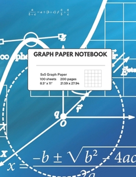 Paperback Graph Paper Notebook: Composition - Quad Ruled, 100 Sheets (large, 8.5 x 11) Book