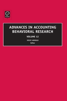 Hardcover Advances in Accounting Behavioral Research Book