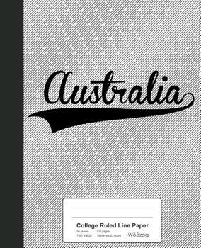 Paperback College Ruled Line Paper: AUSTRALIA Notebook Book
