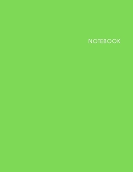 Paperback Notebook: Lined Notebook - Size (8.5 x 11 in) - 100 Pages - Green Cover Book