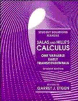 Paperback Salas and Hille's Calculus, Student Solutions Manual: One Variable, Early Transcendentals Book