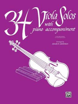 Paperback 34 Viola Solos: with Piano Acc. Book