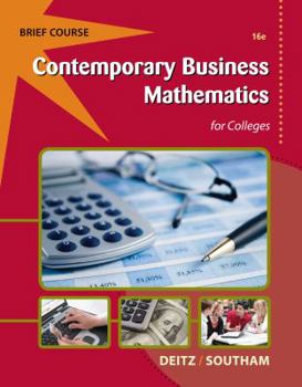 Paperback Contemporary Business Mathematics for Colleges, Brief (with Printed Access Card) Book