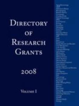 Paperback Directory of Research Grants 2008: Volume 1 Book