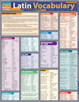 Pamphlet Latin Vocabulary Book
