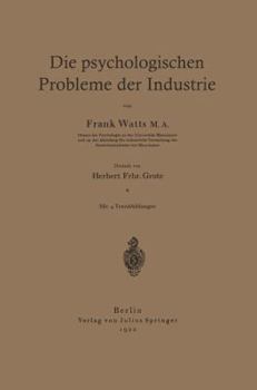 Paperback Die Psychologischen Probleme Der Industrie [German] Book