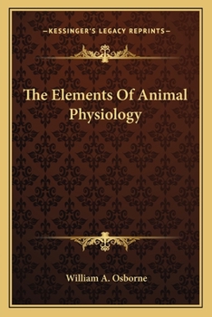 The Elements of Animal Physiology