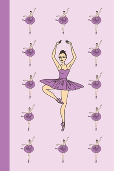 Paperback Sketchbook: Ballerinas en Pointe (Violet Purple) 6x9 - BLANK JOURNAL WITH NO LINES - Journal notebook with unlined pages for drawi Book