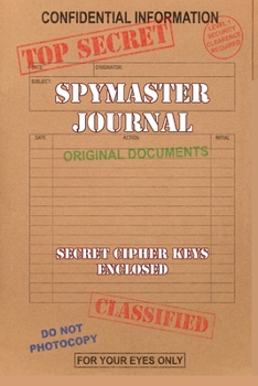 Paperback Spy Master Journal: Secret Cipher Keys Enclosed Book