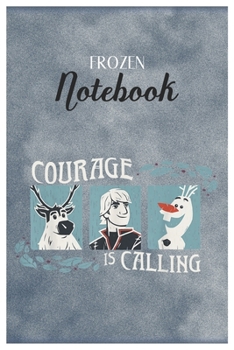 Frozen Notebook: Disney Frozen Elsa Sketch Portrait Snowflakes Graphic Disney Frozen Blank Ruled Elsa Princess Frozen Notebook for Girls with 120 ... for Drawing Doodling or Learning For Kids