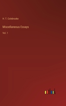 Hardcover Miscellaneous Essays: Vol. 1 Book