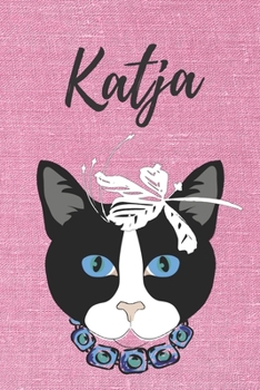 Katja Katzen Notizbuch / Malbuch / Tagebuch / Journal / DIN A5 / Geschenk: Individuelles personalisiertes blanko Mädchen & Frauen Namen Notizbuch, ... Geschenk für Frauen. (German Edition)