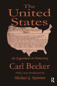 Hardcover The United States: An Experiment in Democracy Book