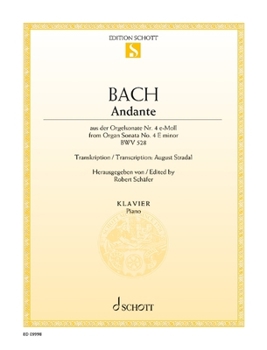 Paperback Andante from Organ Sonata No. 4 E Minor Bwv 528 for Piano Book