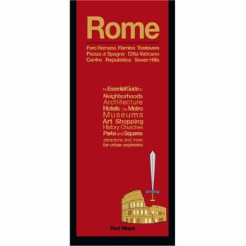 Map Red Map Rome City Travel Guide Book