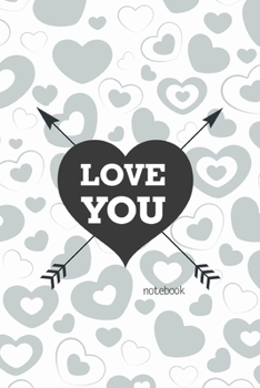 Paperback Love You Notebook, Blank Write-in Journal, Dotted Lines, Wide Ruled, Medium (A5) 6 x 9 In (White) Book