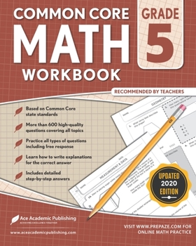 Paperback 5th Grade Math Workbook: Common Core Math Workbook Book