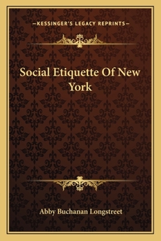 Paperback Social Etiquette Of New York Book