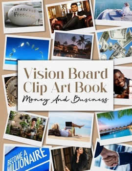 Paperback Vision Board Clip Art Book: Money And Business [Large Print] Book