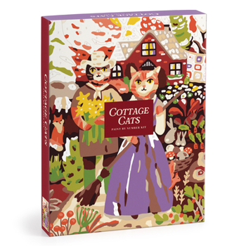 Paperback Cottage Cats 9 X 12 Paint by Number Kit Book