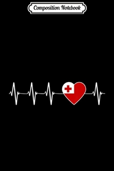 Composition Notebook: Tongan Heartbeat I Love Tonga Flag Country Patriotic Gift Journal/Notebook Blank Lined Ruled 6x9 100 Pages