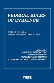 Paperback Federal Rules of Evidence, 2013-2014 with Evidence Map Book