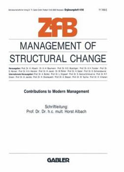 Paperback Management of Structural Change: Contributions to Modern Management [German] Book