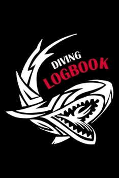 Paperback Diving Logbook: Diver's Log for Scuba Divers - Tattoo Shark Design - 120 pages - 224 Dives Book