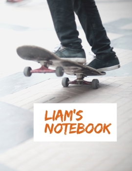 Paperback Liam's Notebook: - My Name Journal, Dot Grid Journal, 100 pages, 8.5x11 large print, Soft Cover, Glossy Finish. Book