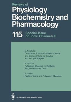 Paperback Reviews of Physiology, Biochemistry and Pharmacology: Volume: 115 Book