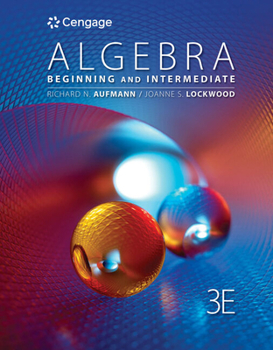 Paperback Student Solutions Manual for Aufmann/Lockwood's Algebra: Beginning and Intermediate, 3rd Book