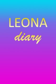 Leona: Journal Diary | Personalized First Name Personal Writing | Letter L Blue Purple Pink Gold Effect Cover | Daily Diaries for Journalists & ... Taking | Write about your Life & Interests