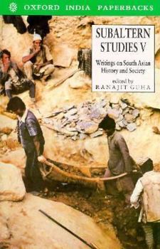 Paperback Subaltern Studies: Writings on South Asian History and Societyvolume V Book