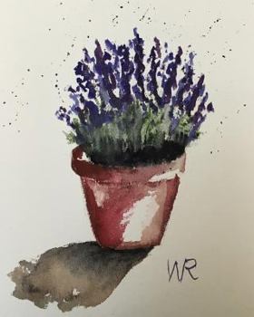 Purple Lavender Flowers Watercolor Blank Journal: Loose Watercolor Painting Lined Blank Diary for Flower Lovers