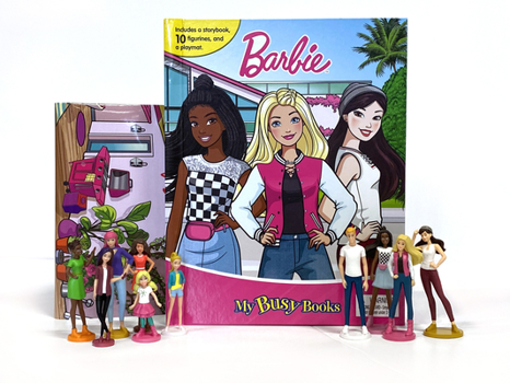 Phidal - Mattel Barbie My Busy books -10 Figurines and a Playmat - Book  of the My Busy Books