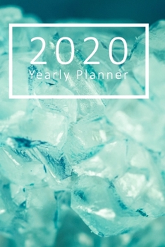 Paperback 2020 Planner: Teal Crystals: Annual Planner (6 x 9 inches, weekly spreads, 136 pages) Book