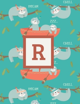 R: Letter Cute Sloth Animal Monogrammed 2020 Weekly Planner - January 2020 - December 2020 (8.5"x11")