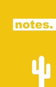 Paperback Notes.: by Cactus. Unique Ruled Notebook, Notepad, Journal - 160 pages. NEW YELLOW Book