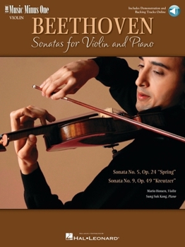 Paperback Beethoven - Two Sonatas for Violin and Piano: Music Minus One Violin [With 2 CDs] Book