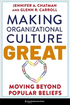 Hardcover Making Organizational Culture Great: Moving Beyond Popular Beliefs Book
