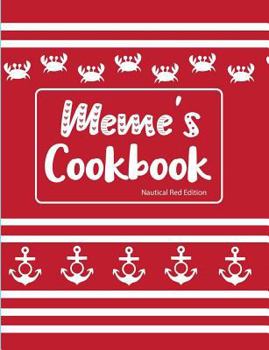 Paperback Meme's Cookbook Nautical Red Edition: Blank Lined Journal Book