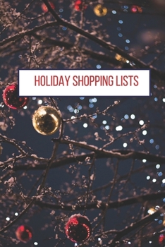 Paperback Holiday Shopping Lists: Christmas Shopping Budget Lists Book