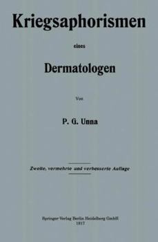 Paperback Kriegsaphorismen Eines Dermatologen [German] Book