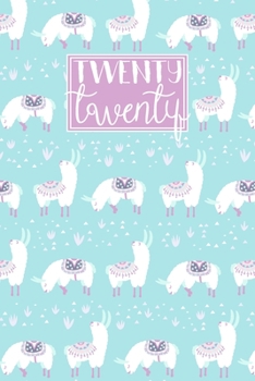 Paperback 2020: A5 Diary Week on 2 Pages to View WO2P Lined Journal - Horizontal Weekly Planner - Blue & Purple Llama Pattern Cover Book