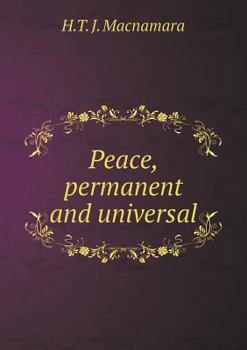 Paperback Peace, permanent and universal Book