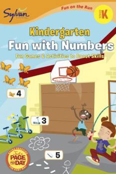 Paperback Kindergarten Fun with Numbers (Sylvan Fun on the Run Series) (Fun on the Run Math) Book